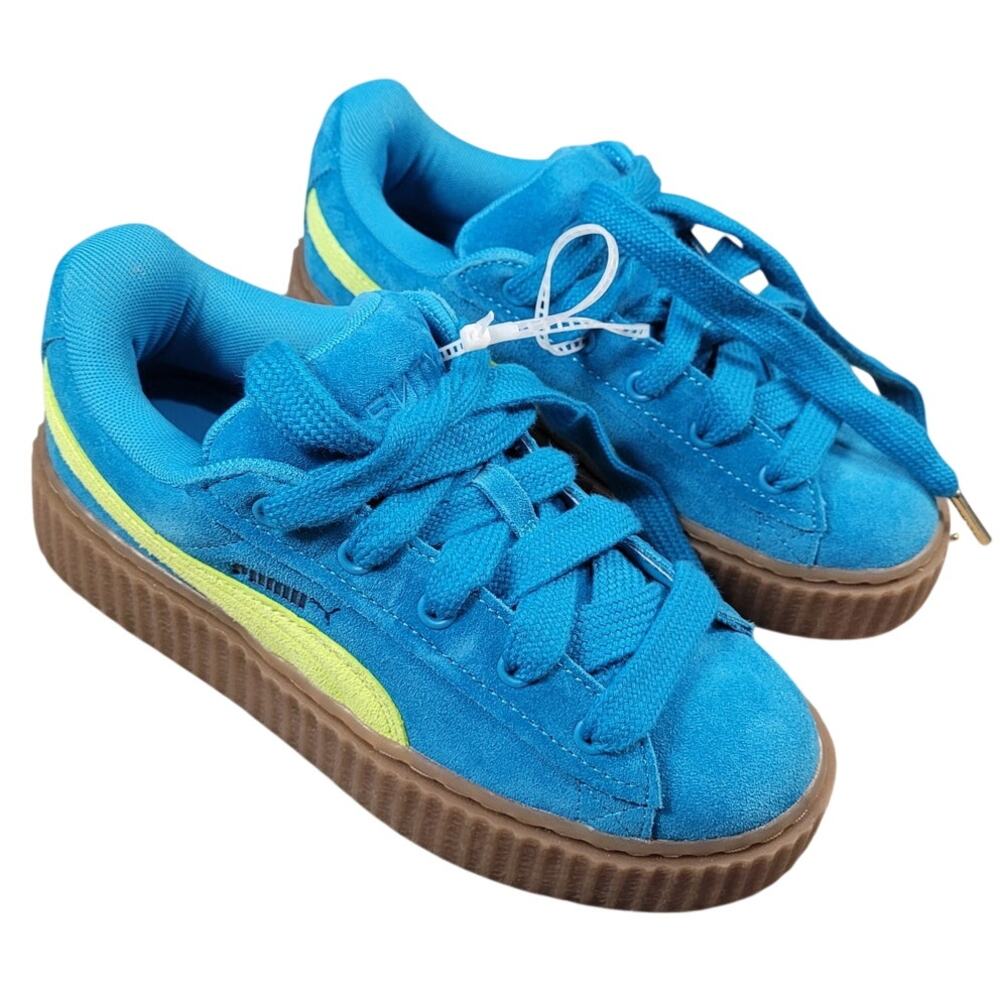 NWOT Fenty x Puma Creeper Phatty Sneakers Womens 5.5 Blue Lime